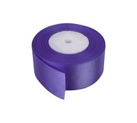 Neel Blue Double Sided Satin Polyester Ribbon Roll, 40mm x 25 Metres in Purple Neel Blue Purple