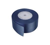 Neel Blue Double Sided Satin Polyester Ribbon Roll, 50mm x 25 Metres in Navy Neel Blue Navy