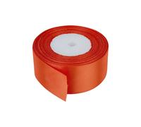 Neel Blue Double Sided Satin Polyester Ribbon Roll, 50mm x 25 Metres in Orange Neel Blue Orange