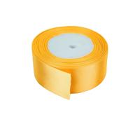 Neel Blue Double Sided Satin Polyester Ribbon Roll, 50mm x 25 Metres in Pale Orange Neel Blue Pale Orange