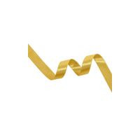 Neel Blue Double Sided Satin Polyester Ribbon Roll, 6mm x 10 Metres in Metallic Gold Neel Blue Metallic Gold