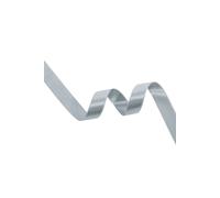 Neel Blue Double Sided Satin Polyester Ribbon Roll, 6mm x 10 Metres in Silver Neel Blue Silver