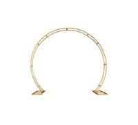 Neel Blue Dual Circle Arch Stand Metal Frame Round Garden Arbors- 2.6m x 2.2m in Gold Neel Blue Gold