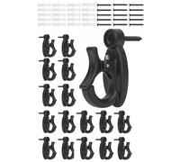 Neel Blue Easy Release Q-Hanger Cup Hooks with Buckle, Heavy-Duty Screw in Hooks - 20pcs in Black Neel Blue Black