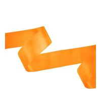 Neel Blue Fluorescent Orange Double Sided Satin Ribbon Polyester Ribbon Roll, 6mm X 10 Metres