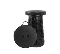 Neel Blue Foldable Telescopic Stool, Portable Collapsible Camping Stool in Black Neel Blue Black