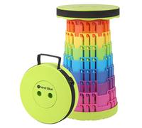 Neel Blue Foldable Telescopic Stool, Portable Collapsible Camping Stool in Green Neel Blue Green