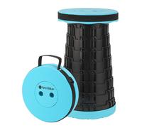 Neel Blue Foldable Telescopic Stool, Portable Collapsible Camping Stool in Light Blue Neel Blue Light Blue