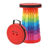 Neel Blue Foldable Telescopic Stool, Portable Collapsible Camping Stool in Red Neel Blue Red