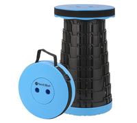 Neel Blue Foldable Telescopic Stool, Portable Collapsible Camping Stool in Royal Neel Blue Royal