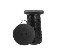 Neel Blue Foldable Telescopic Stool, Portable Collapsible Plastic Stool in Black Neel Blue Black