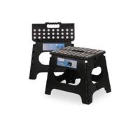 Neel Blue Folding Step Stool, Collapsible Stool, 11 Inches in Black Neel Blue Black