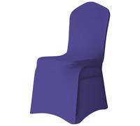 Neel Blue Front Flat Chair Cover For Wedding Decoration, Purple - Pack Of 10