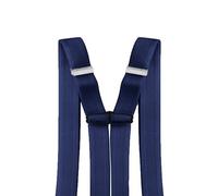 Neel Blue Fully Adjustable And Elasticated Suspender Braces, Navy Blue