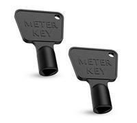 Neel Blue Gas & Electric Meter Box Key, Black Plastic Utility Key, 2Pcs