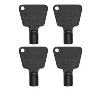 Neel Blue Gas & Electric Meter Box Key, Black Plastic Utility Key, 4Pcs
