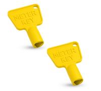Neel Blue Gas & Electric Meter Box Key, Yellow Plastic Utility Key, 2Pcs