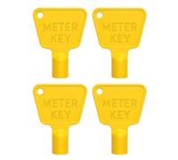 Neel Blue Gas & Electric Meter Box Key, Yellow Plastic Utility Key, 4Pcs