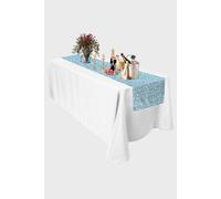 Neel Blue Glitter Sequin Table Runner - 11" x 108" in Baby Blue Neel Blue Baby Blue