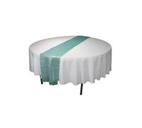 Neel Blue Glitter Sequin Table Runner - 11" x 108" in Mint Neel Blue Mint