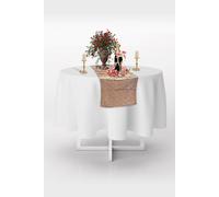 Neel Blue Glitter Sequin Table Runner - 11" x 108" in Nude Neel Blue Nude