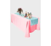 Neel Blue Glitter Sequin Table Runner - 11" x 108" in Pale Blue Neel Blue Pale Blue