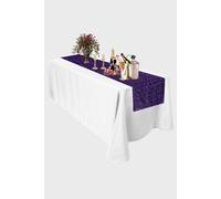 Neel Blue Glitter Sequin Table Runner - 11" x 108" in Purple Neel Blue Purple