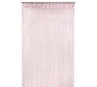Neel Blue Glitter String Curtain Panel, Ivory, 200cm x 100cm in Baby Pink | Size: 100 cm width x 200 cm drop Neel Blue Baby Pink 100 cm width x 200 cm drop