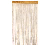 Neel Blue Glitter String Curtain Panel, Ivory, 200cm x 100cm in Gold | Size: 100 cm width x 200 cm drop Neel Blue Gold 100 cm width x 200 cm drop
