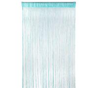 Neel Blue Glitter String Curtain Panel, Ivory, 200cm x 100cm in Turquoise | Size: 100 cm width x 200 cm drop Neel Blue Turquoise 100 cm width x 200 cm drop