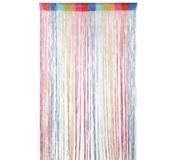 Neel Blue Glitter String Curtain Panel, Ivory, 200cm x 100cm | Size: 100 cm width x 200 cm drop Neel Blue Multicolor 100 cm width x 200 cm drop