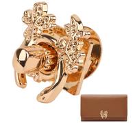 Neel Blue Gold Flower Bag Twist Turn Lock, Retro Style Metal Clasp Hardware