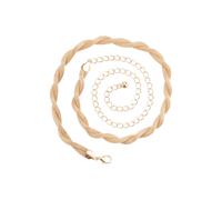 Neel Blue Gold Women's Thin Metal Waist Chain Belt - 84cm Neel Blue Gold One Size