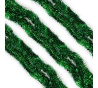 Neel Blue Green Metallic Shiny Christmas Tinsel Garland For Xmas Tree & Home Decorations, 2M X 9Cm
