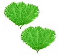 Neel Blue Green Ostrich Feather Plume, 10Pcs Natural Feather Fringe, 35-40 Cm