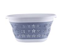 Neel Blue Grey Plastic Foldable Laundry Basket - 16L