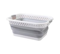 Neel Blue Grey Plastic Foldable Laundry Basket - 39L