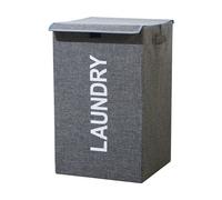 Neel Blue Grey Polyester Large Laundry Hamper Collapsible Laundry Basket - 57L