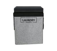 Neel Blue Grey Polyester Large Laundry Hamper Collapsible Laundry Basket - 70L