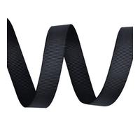 Neel Blue Grosgrain Ribbon, Black - 25mm X 10 Metres