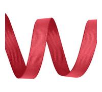 Neel Blue Grosgrain Ribbon, Scarlet - 10mm X 10 Metres