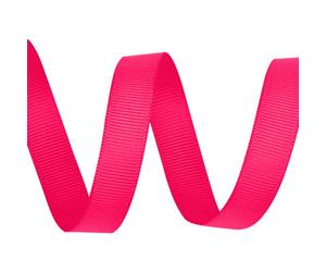 Neel Blue Grosgrain Ribbon, Shocking Pink - 10mm X 10 Metres
