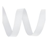Neel Blue Grosgrain Ribbon, White - 25mm X 10 Metres