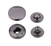 Neel Blue Gunmetal Alloy Cap S Spring Press Stud Rivets 4 Part - 15mm