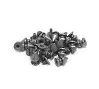Neel Blue Gunmetal Black Brass Punk Style Spike Rivet Studs With Press Tool - 5mm X 8mm, 50Pcs
