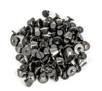 Neel Blue Gunmetal Mushroom Spike Screwback Flat Head Studs Rivets - 15mm