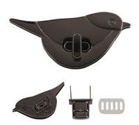 Neel Blue Gunmetal Twist Turn Bird Shape Clasp, Retro Style Metal Bag Lock Hardware