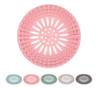 Neel Blue Hair Catcher Shower Drain Guards, Round Silicone Anti-Clog, Drain Block Stopper - 5Pcs