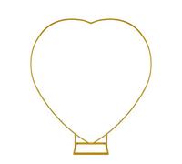 Neel Blue Heart Shape Arch Stand Metal Backdrop Stand Garden Arbors - 6.5Ft, Gold