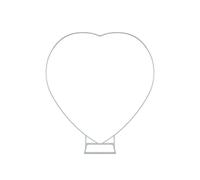 Neel Blue Heart Shape Arch Stand Metal Backdrop Stand Garden Arbors - 6.5ft in White Neel Blue White